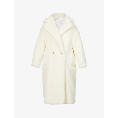 Max Mara Teddy Bear Icon Wool And Alpaca Blend Coat In White