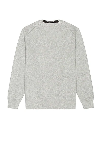 Shop C.p. Company Fleece Sweatshirt In Grey Melange