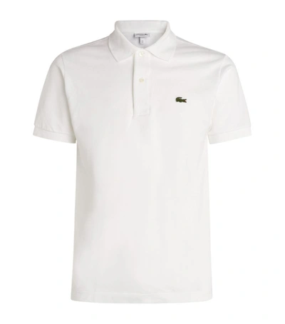 Shop Lacoste Cotton Polo Shirt In White