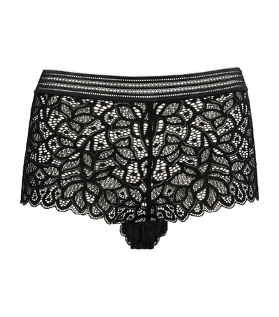 Shop Wacoal Raffine Lace Shorts In Black