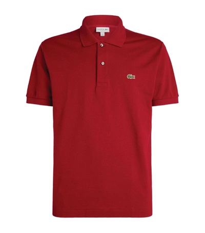 Shop Lacoste Cotton Polo Shirt In Red