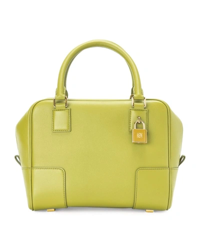Shop Loewe Leather Amazona 19 Top-handle Bag In Yellow