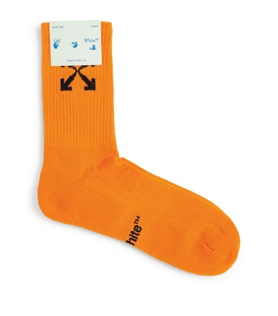 Shop Off-white Arrows Sport Socks In Orange