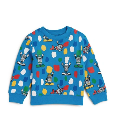Shop Stella Mccartney Kids Paint Tube Sweatshirt (6-36 Months) In Blue