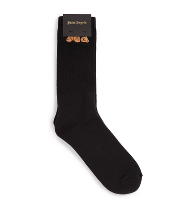 Shop Palm Angels Kill The Bear Socks In Black