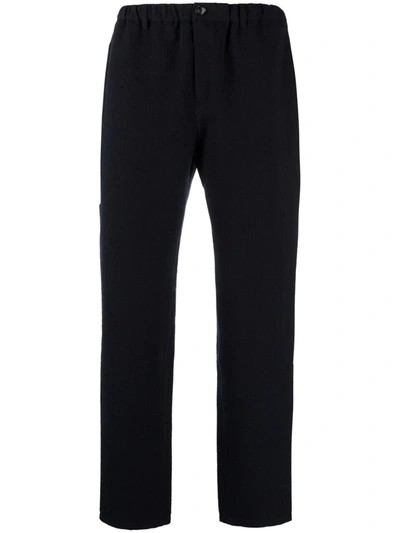 Shop A Kind Of Guise Mid-rise Straight-leg Trousers In 蓝色