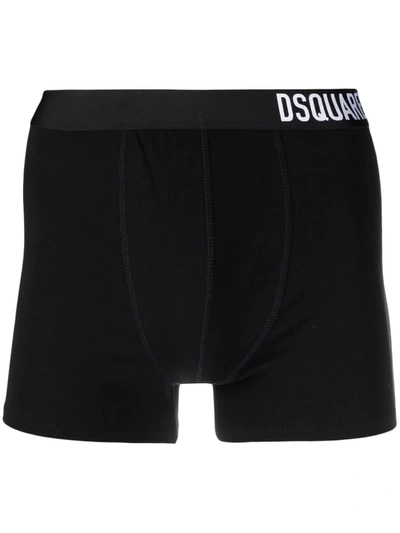 Shop Dsquared2 Logo-print Boxers In 黑色