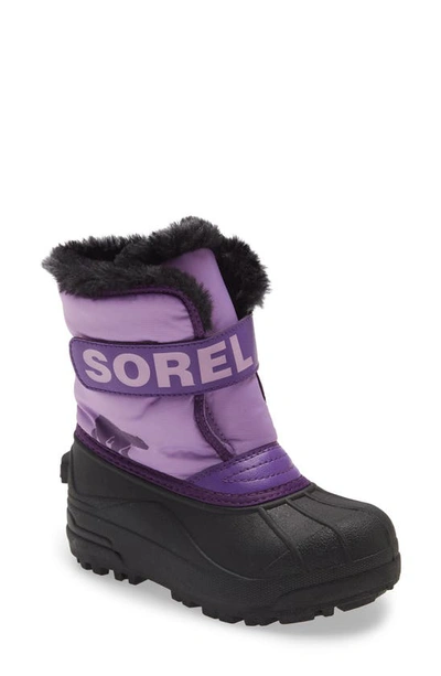 Shop Sorel Snow Commander Insulated Waterproof Boot In Gumdrop/ Purple