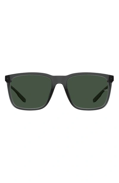 Shop Under Armour Uareliance 56mm Polarized Square Sunglasses In Mountain Green/ Green