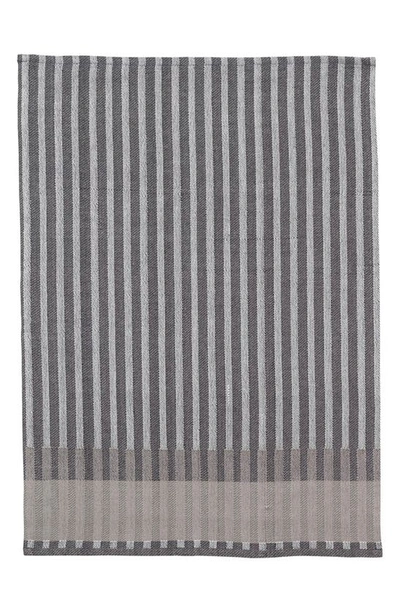 Shop Ferm Living Grain Jacquard Tea Towel In Grey