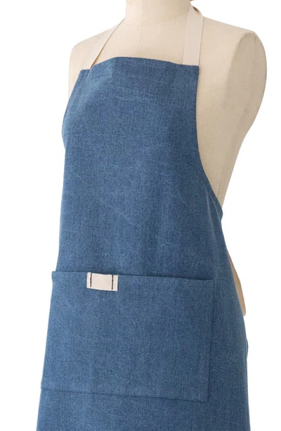 Shop Heirloomed Collection Cotton Apron In Light Denim