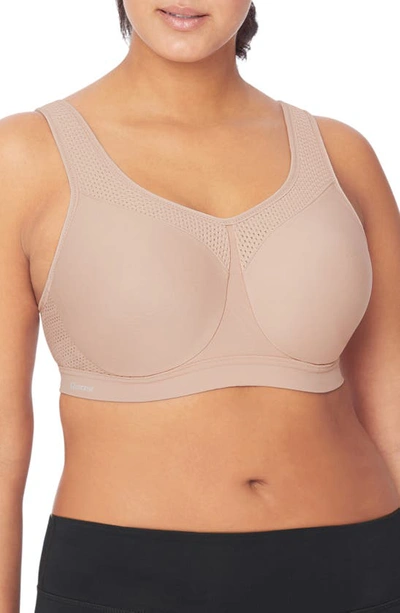 Shop Glamorise High Impact Seamless Underwire Sports Bra In Cafe