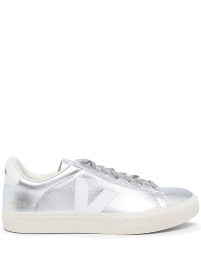 Shop Veja Campo Low-top Sneakers In Silber