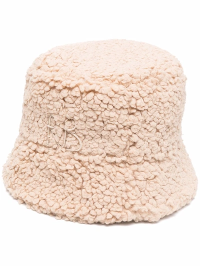 Shop Ruslan Baginskiy Teddy Bucket Hat In Neutrals