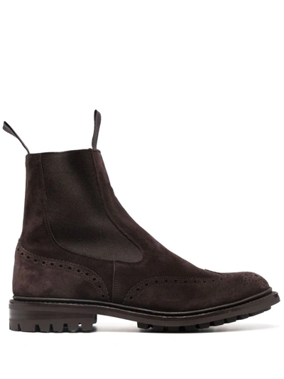 Shop Tricker's Henry Leather Chelsea Boots In Braun