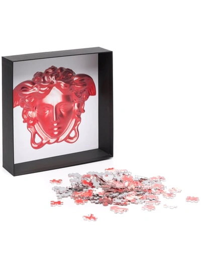 Shop Versace Medusa Head Puzzle Set In Rot