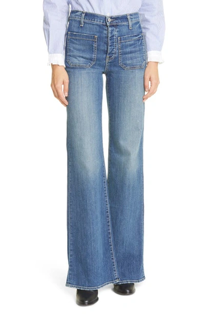 Shop Nili Lotan Florence Patch Pocket Jeans In Classic Wash