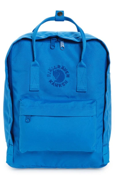 Shop Fjall Raven Re-kånken Water Resistant Backpack In Un Blue