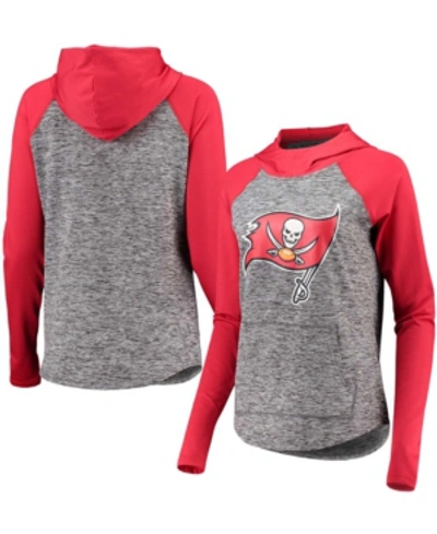 G-iii 4her By Carl Banks Women's Heathered Gray-red Tampa Bay Buccaneers Championship Ring Pullover Hoodie In Heather Gray-red