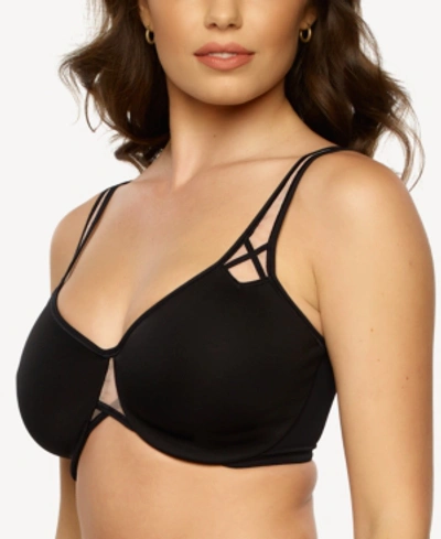 Shop Paramour Women's Amaranth Cushioned Comfort Unlined Minimizer Underwire Bra In Black