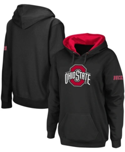 Stadium Athletic Women's Black Ohio State Buckeyes Big Logo Pullover Hoodie In Black