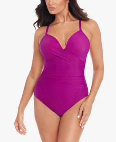 Shop Miraclesuit Rock Solid Captivate One-piece Swimsuit Women's Swimsuit In Framboise Pink