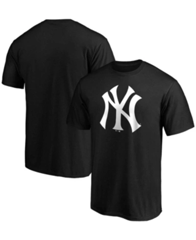 Shop Fanatics Men's Black New York Yankees Official Logo T-shirt