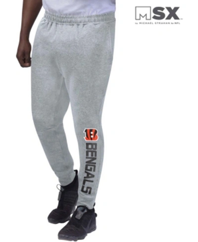 Msx By Michael Strahan Men's Heather Gray Cincinnati Bengals Jogger Pants In Heather Gray