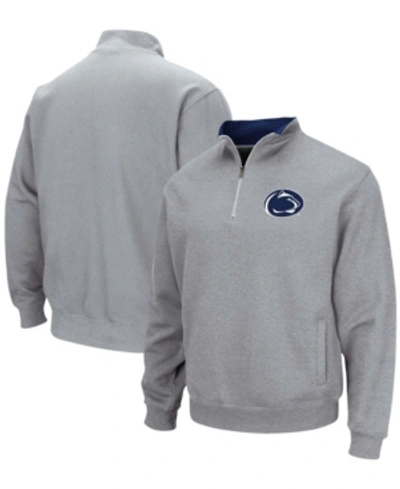 Colosseum Men's Heather Gray Penn State Nittany Lions Tortugas Team Logo Quarter-zip Jacket In Heather Gray