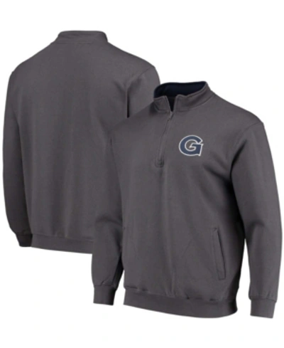 Colosseum Men's Charcoal Georgetown Hoyas Tortugas Logo Quarter-zip Jacket In Charcoal