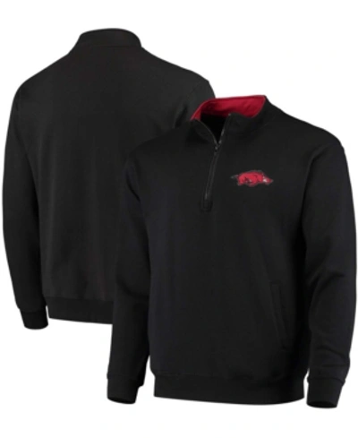 Colosseum Men's Black Arkansas Razorbacks Tortugas Logo Quarter-zip Jacket In Black