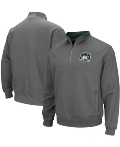 Colosseum Men's Charcoal Ohio Bobcats Tortugas Logo Quarter-zip Jacket In Charcoal