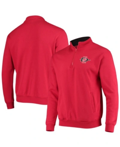 Colosseum Men's Red San Diego State Aztecs Tortugas Logo Quarter-zip Jacket In Red