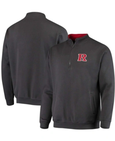 Colosseum Men's Rutgers Scarlet Knights Tortugas Logo Quarter-zip Jacket In Charcoal