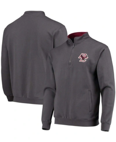 Colosseum Men's Charcoal Boston College Eagles Tortugas Logo Quarter-zip Pullover Jacket In Charcoal