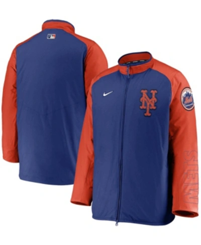 Shop Nike Men's Royal, Orange New York Mets Authentic Collection Dugout Full-zip Jacket