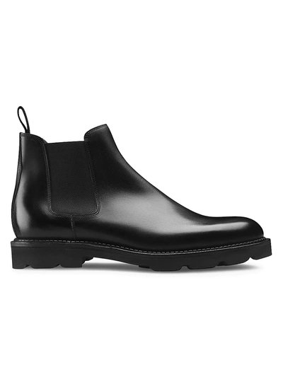 Shop John Lobb Men's Lawry New Standard Leather Chelsea Boots In Black