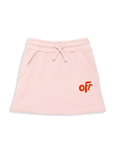 Shop Off-white Little Girl's & Girl's Logo Graphic Mini Skirt In Pink