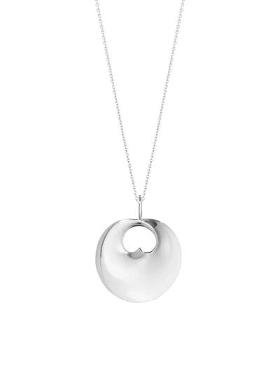 Shop Georg Jensen Women's Hearts Of  Sterling Silver Hidden Heart Long Pendant Necklace