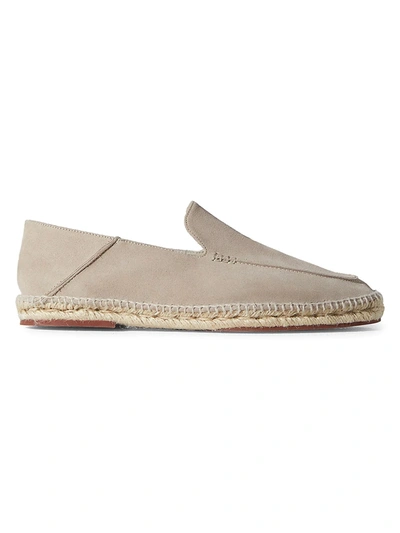 Shop Loro Piana Men's Seaside Suede Slip-ons In Classic Beige