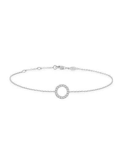 Shop Djula Women's Magic Touch 18k White Gold & Diamond Circle Chain Bracelet
