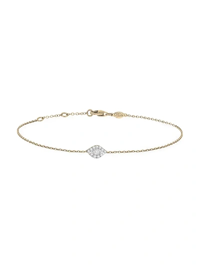 Shop Djula Women's Magic Touch 18k Yellow Gold & Diamond Eye Chain Bracelet