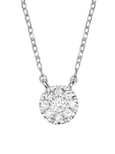 Shop Djula Women's Magic Touch 18k White Gold & Diamond Target Pendant Necklace