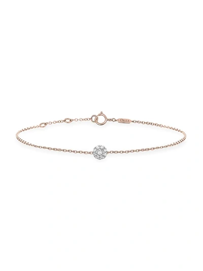 Shop Djula Women's Magic Touch 18k Rose Gold & Diamond Target Chain Bracelet In Pink Gold