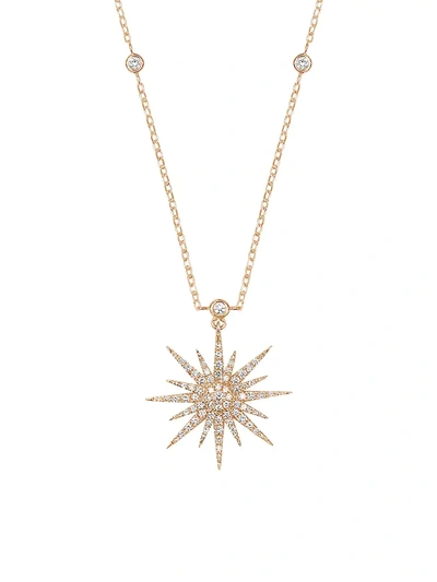Shop Djula Women's Soleil 18k Yellow Gold & Diamond Pendant Necklace In Yelllow Gold