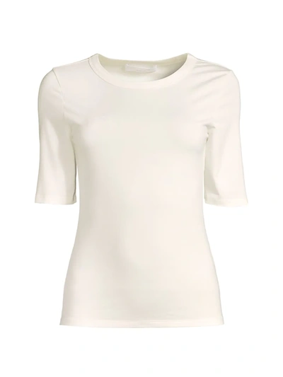 Shop Hugo Boss Women's Efita Elbow-sleeve T-shirt In Soft Cream