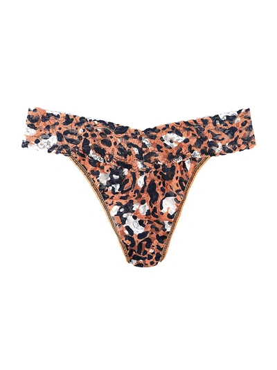 Shop Hanky Panky Cheeky Cheetah Original Thong In Neutral