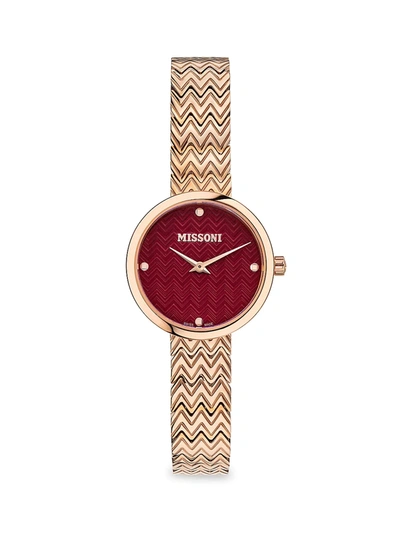 Shop Missoni Logo Rose Gold 29mm Bracelet Watch