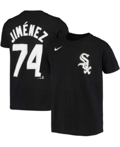 Nike Youth Boys Eloy Jimenez Black Chicago White Sox Player Name Number T-shirt In Black