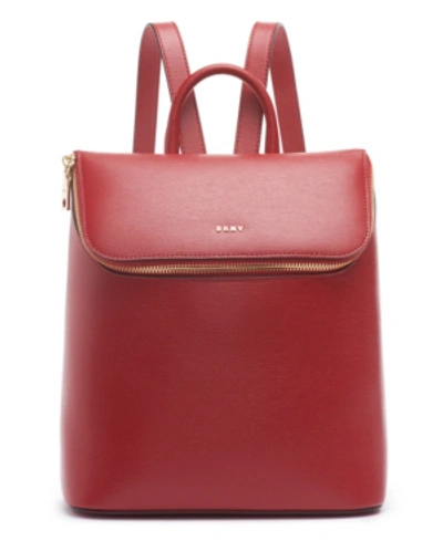 Shop Dkny Bryant Top Zip Backpack In Bright Red
